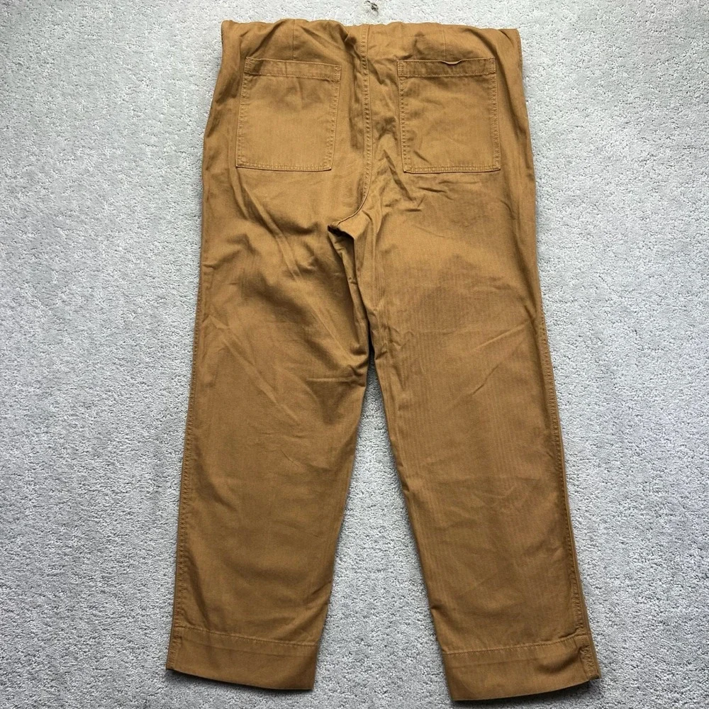 GAP Sleeveless Jumpsuit Womens Size 10 Deep Camel Herringbone Zip Utility NWT - Picture 9 of 14